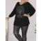 Strasszos életfás,denevérujjas  felső ! fekete  XXL-3XL