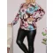 Virág mintás,csavart elejű,gumis aljú felső ! L-XXL