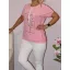 Strasszos arany virágos felső! rózsaszín M-XL
