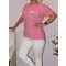 Virág díszes,zsebes  felső! rózsaszín M-XL