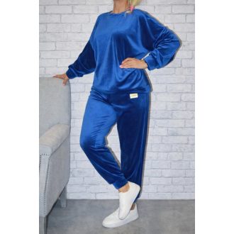 Plüss ,zsebes szabadidőruha ! királykék XXL-3XL