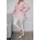 Csipkés aljú-ujjú,gombos zakó! rózsaszín L-XL