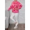 Levél mintás felső ! pink L-XXL