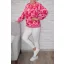 Levél mintás felső ! pink L-XXL