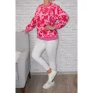 Levél mintás felső ! pink L-XXL