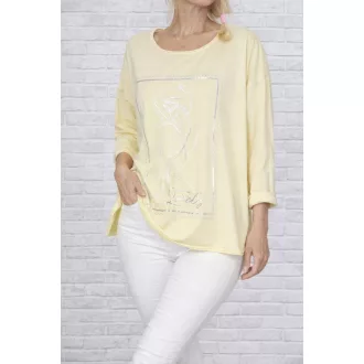 Strasszos mintás felső ! sárga L-XXL