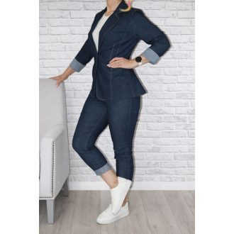 Fonott derekú,zsebes,farmer szett ! L,XL,XXL