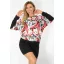 Mintás,denevérujjas ruha! fehér-bordó  M-XL