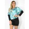 Virág mintás,denevérujjas ruha! menta  M-XL