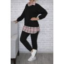 Kockás ingnyakú,zsebes szabadidőruha !   M-XL