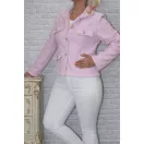 Gombos,díszzsebes,buklé kabátka! rózsaszín M-XL
