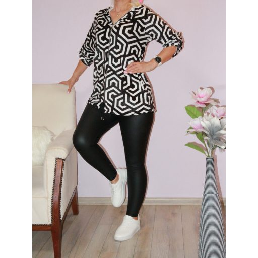 Mintás,plüss anyagú,kapucnis,cipzáras,zsebes kardigán! L-XL
