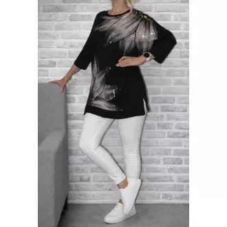   Arany leveles,felsliccelt oldalú prémium  felső ! fekete XL-XXL