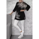 Arany leveles,felsliccelt oldalú prémium  felső ! fekete XL-XXL
