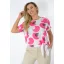 Mintás alja kötős felső! fehér-pink L-XL