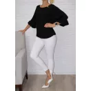 Harang ujjú,puhaanyagú,likrás kötött felső ! fekete  M-XL