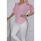 Válla nyitott szalagos,puhaanyagú felső !  rózsaszín M-XL