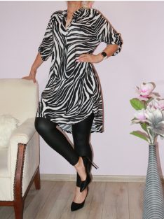 Zebra mintás,hátulja hosszabb ingtunika!  XL-3XL