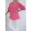 Csipkés ujjú,vállra húzható felső ! pink M-XL