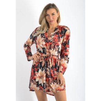 Virágos,termés mintás ,öves ingtunika!  L-XXL