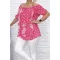 Pöttyös,zsabós,vállra húzható felső ! pink L-XL