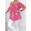 Pöttyös,zsabós,vállra húzható felső ! pink L-XL