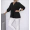 Egyszínű, ingfazonú ,gumis aljú felső! fekete L-XXL