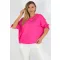 Ujja kötős,aszimmetrikus,gumis aljú felső ! pink L-XXL