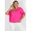 Ujja kötős,aszimmetrikus,gumis aljú felső ! pink L-XXL