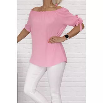 Kötős ujjú,vállra húzható felső ! rózsaszín M-XL