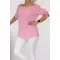 Kötős ujjú,vállra húzható felső ! rózsaszín M-XL
