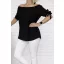 Kötős ujjú,vállra húzható felső ! fekete M-XL