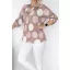 Pöttyös, ingfazonú ,gumis aljú felső! cappuccino-púderrózsaszín L-XXL