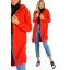 Kapucnis,kötött kardigán !  piros  S-XL