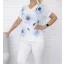 Virágos,V nyakú,passzés aljú,prémium felső ! kék M-XL
