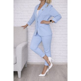 Kitűzős,gumis derekú,blézeres szett ! kék  L-XL