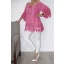 Madeirás csipkés,harangujjú,batikolt,prémium tunika! magenta L-XL