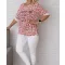 Leopárd mintás,ezüst feliratos,alja kötős felső ! neonpink-fehér-camel XL-XXL