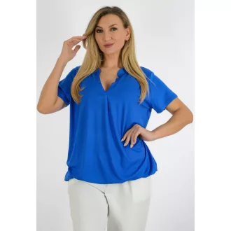   Egyszínű, ingfazonú ,gumis aljú felső! királykék L-XXL