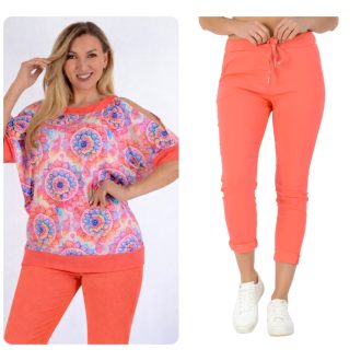 Mandala mintás nyitott vállú ,nadrágos szett !  L-XXL