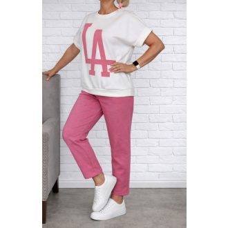 LA-as,zsebes nadrágos szett ! pink M-XL