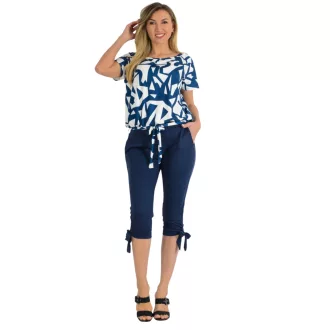   Mintás,alja kötős,zsebes,öves overál ! sötétkék-fehér M-XL