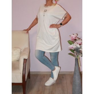 Arany ujjú ,láncdíszes,zsebes tunika! törtfehér L-XXL