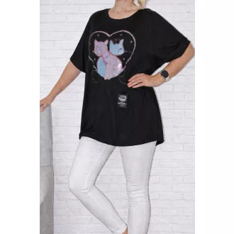 Cicás ,kenguruzsebes,alja kötős felső ! fekete XL-XXL
