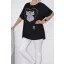 Cicás ,kenguruzsebes,alja kötős felső ! fekete XL-XXL