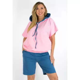   Kapucnis,kenguruzsebes,YESSTORY együttes ! rózsaszín-farmerkék L-XXL