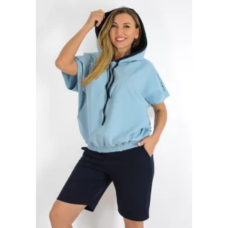 Kapucnis,kenguruzsebes,YESSTORY együttes ! kék L-XXL