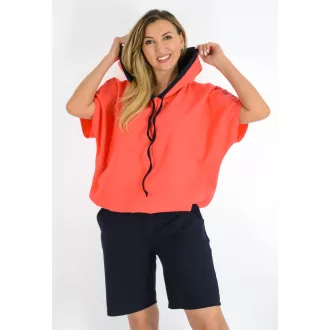 Kapucnis,kenguruzsebes,YESSTORY együttes ! korall L-XXL