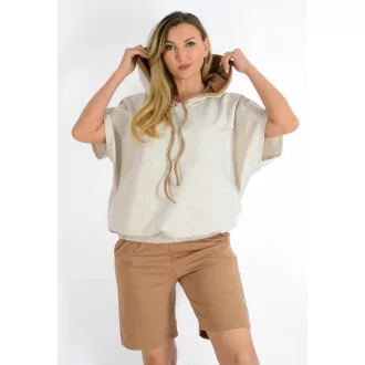   Kapucnis,kenguruzsebes,YESSTORY együttes ! bézs-camel L-XXL