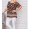 Pöttyös,muszlin felső ! csokibarna-fehér L-XXL